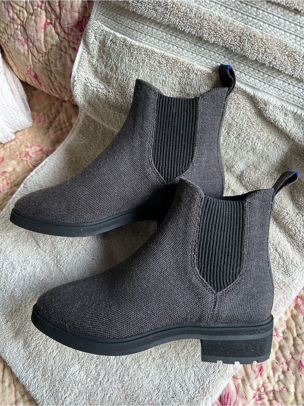 NIB Rothy’s The Lug Boot Graphite Brown Size 7 Retired